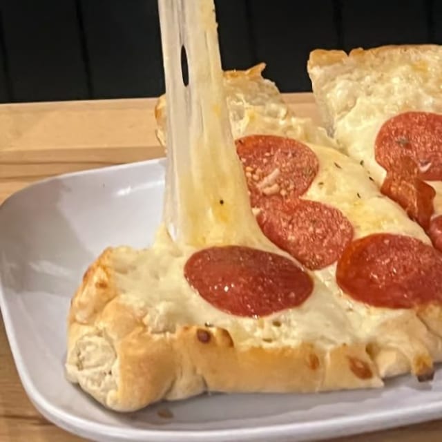 Garlic Bread with Cheese & Pepperoni.