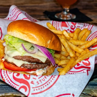 Cheeseburger with French Fries