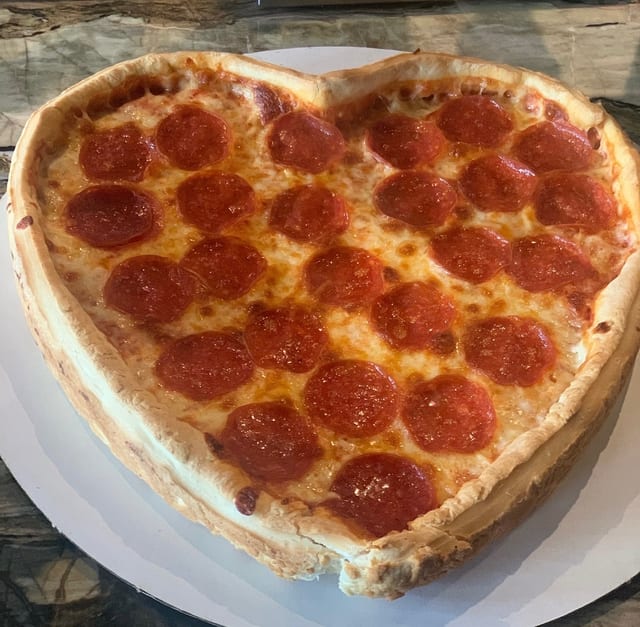 Heart Shaped Pizza.