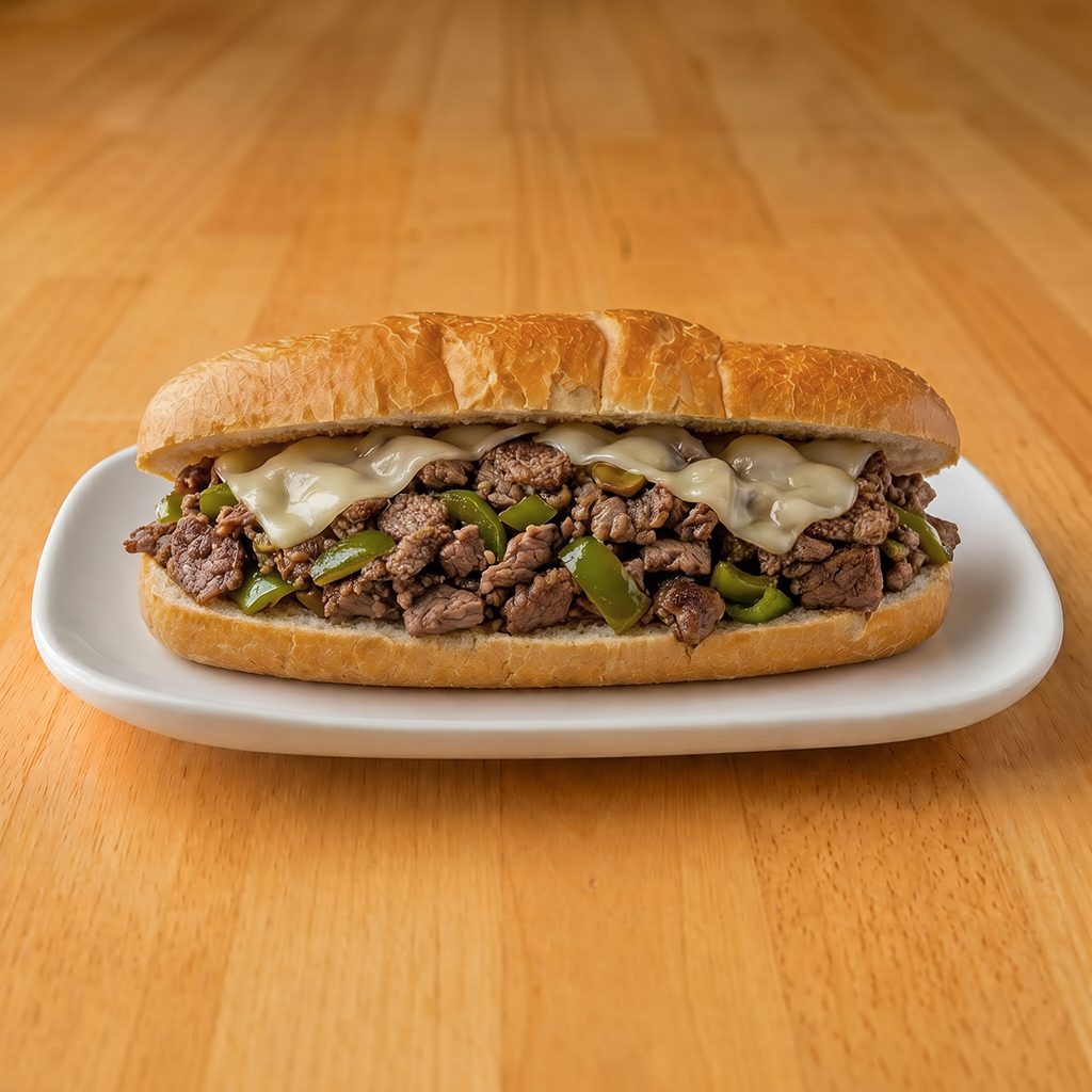Steak and Cheese Sandwich.