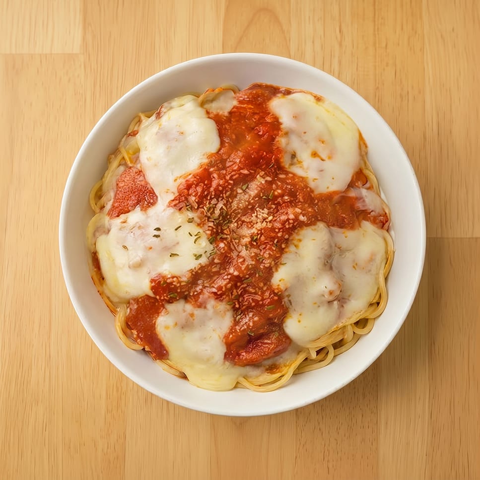 Spaghetti with Chicken or Veal Parm.