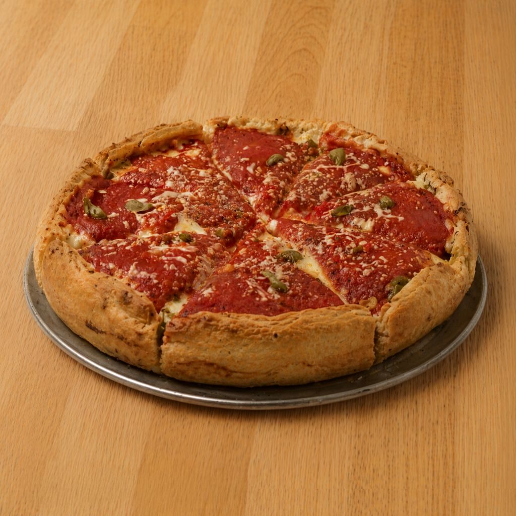 Veggie Stuffed Pizza.