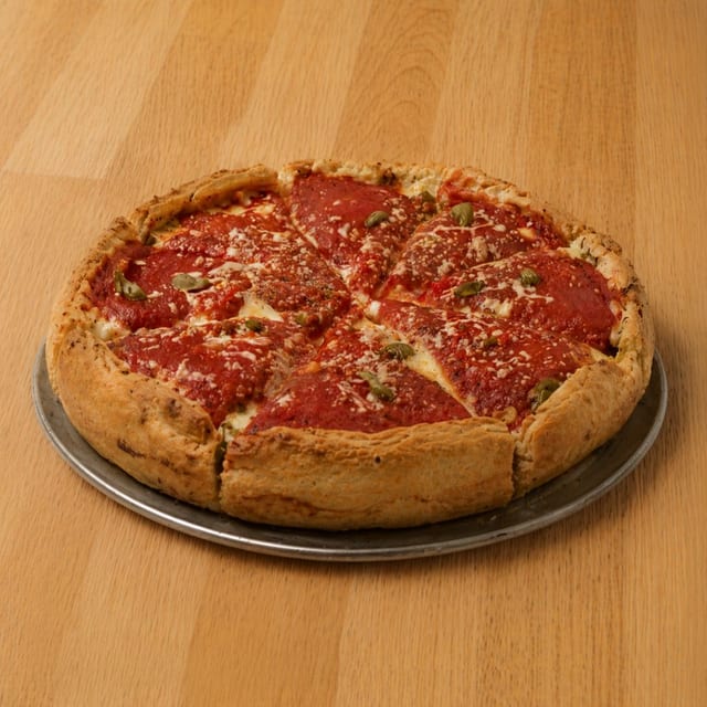 Veggie Stuffed Pizza.
