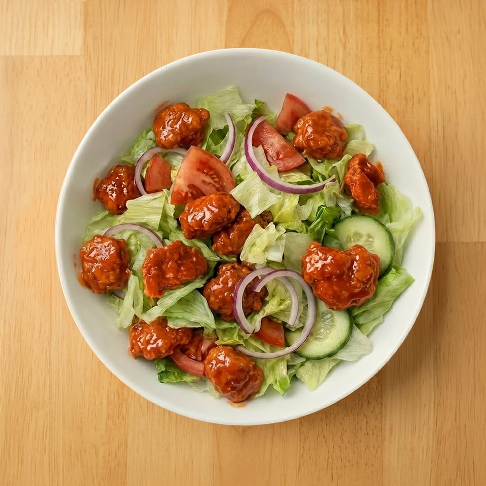 Buffalo Chicken Fingers Salad.