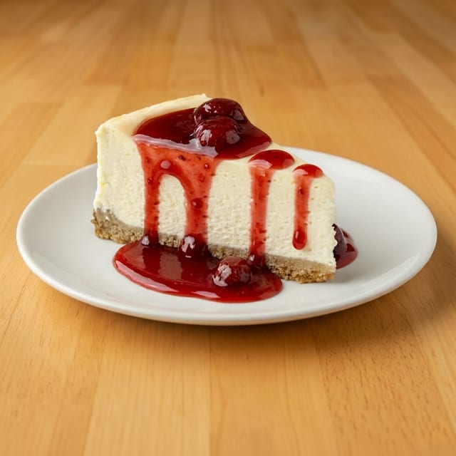 Cheesecake with Strawberry.