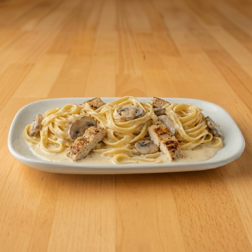 Fettuccini Chicken Alfredo.