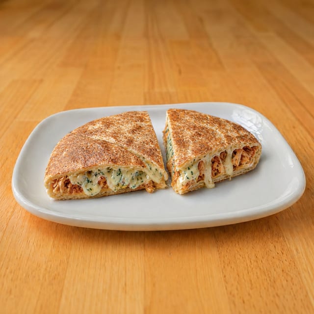 Buffalo Chicken Pizza Sandwich.